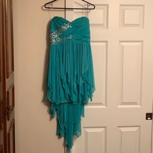 Sequin Heart Short Strapless Dress